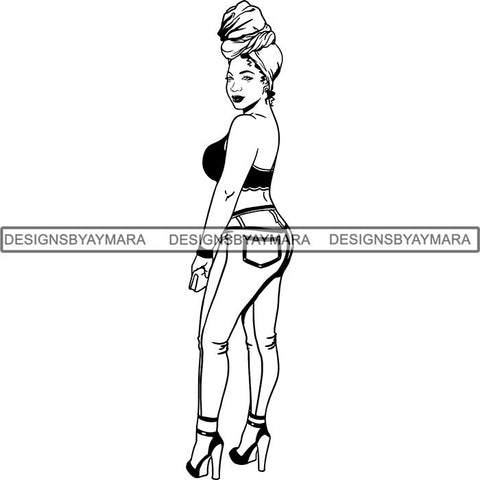 Afro Independent Successful Woman SVG Cutting Files For Silhouette Cricut and More