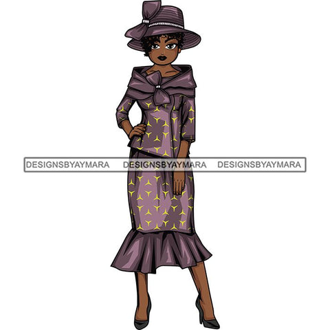 Afro Classy Lola Church Lady Glamour .SVG Clipart Vector Cutting Files For Circuit Silhouette Cricut and More!