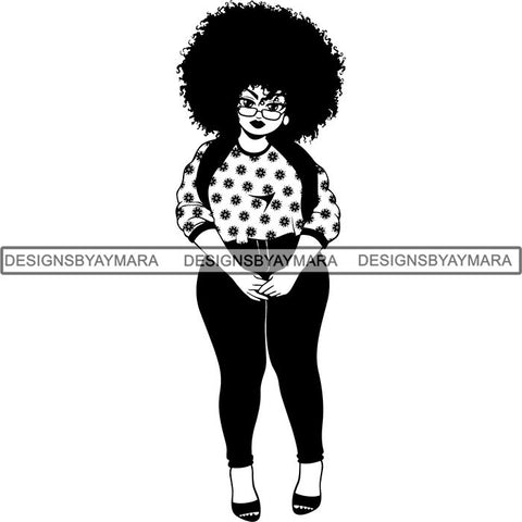 Afro Lola Boss Lady Quotes SVG Cutting Files For Silhouette Cricut and More
