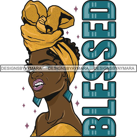 Afro Melanin Popping Blessed Life Quotes SVG Cutting Files For Silhouette Cricut and More