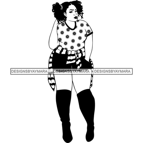 Afro Nubian Melanin Popping Kinky Hair Beautiful African American Woman SVG Cutting Files