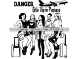 Ladies Trip Flight Getaway SVG Cut Files For Silhouette and Cricut
