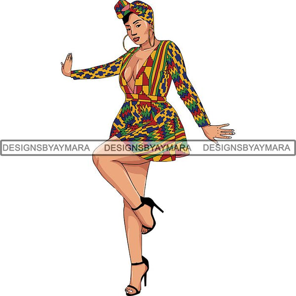 Afro Woman SVG Melanin Nubian Color Cutting Files