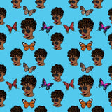 Fashion Lady Seamless Pattern Abstract Decorative Background Vector Designs SVG Files For Cutting and More!