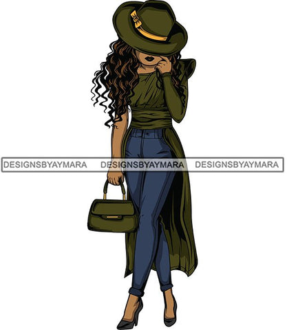 Afro Lola Flow Too Strong Elegance Elegant Woman Glamour Sexy Confident Lady .SVG Clipart Vector Cutting Files