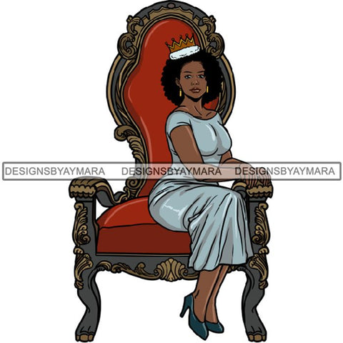 Afro Queen Goddess Melanin Nubian Glamour .PNG Print Files Not For Cutting