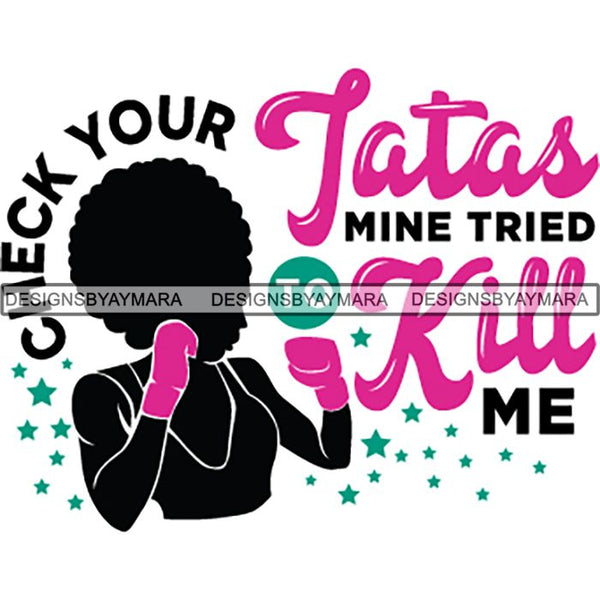 Strong Afro Woman SVG Cancer Survivor Cutting Files For Silhouette Cricut and More