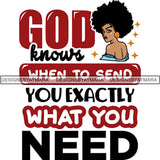 Afro Melanin Popping Lola Kinky Hair God Quotes SVG Cutting Files For Silhouette Cricut and More