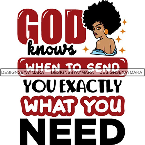Afro Melanin Popping Lola Kinky Hair God Quotes SVG Cutting Files For Silhouette Cricut and More