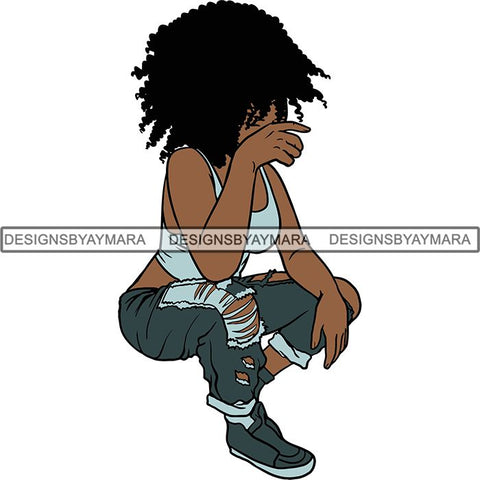 Afro Independent Successful Woman SVG Cutting Files For Silhouette Cricut and More