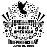 June 19 Juneteenth Emancipation Freedom Holiday African American History  SVG PNG JPG Vector Cutting Files