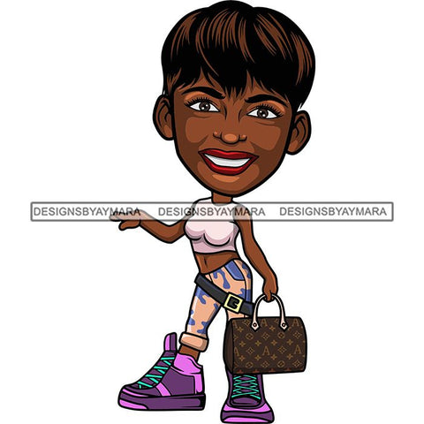 Cute Afro Lola Boss Lady Summer Fashion Dope Diva Glamour .SVG Cutting