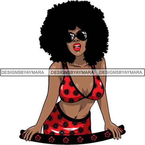 Afro Latin Woman SVG Curly Hairstyle Cutting Files For Silhouette Cricut and More