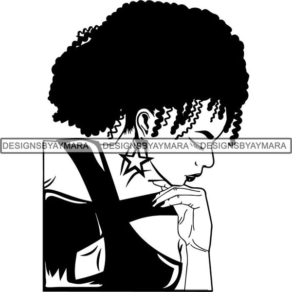Afro Latina Woman SVG Cutting Files For Silhouette Cricut and More