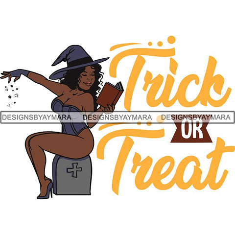 Afro Sexy Witches Halloween SVG Cutting Files For Silhouette Cricut and More