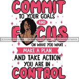 Boss Lady Afro Melanin Successful Black Woman Quotes SVG Cutting Files For Silhouette Cricut and More