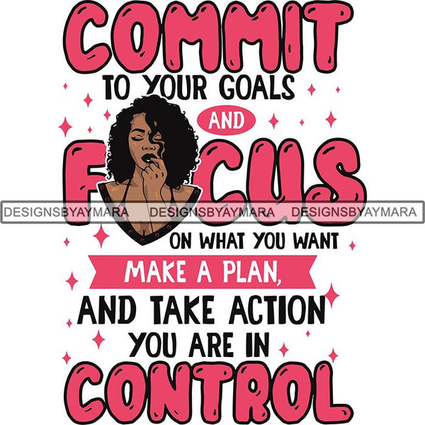 Boss Lady Afro Melanin Successful Black Woman Quotes SVG Cutting Files For Silhouette Cricut and More