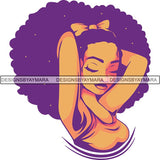 Afro Beautiful Woman Goddess Diva Classy Lady .SVG Cut Files For Silhouette and Cricut