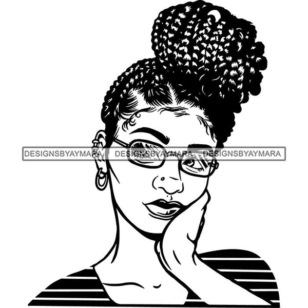 Afro Woman Goddess Hot Seller Design SVG Cutting Files