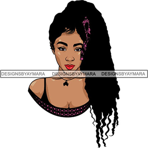 Afro Latin Woman SVG Curly Hairstyle Cutting Files For Silhouette Cricut and More