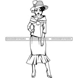 Afro Classy Lola Church Lady Glamour .SVG Clipart Vector Cutting Files For Circuit Silhouette Cricut and More!