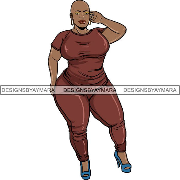 Melanin Bald Short Hairstyle Queen Goddess Nubian .SVG Cut Files For Silhouette and Cricut and Much More