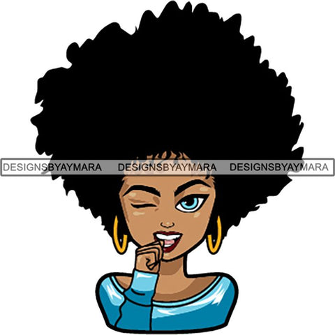 Afro Melanin Popping Lola Kinky Hair God Quotes SVG Cutting Files For Silhouette Cricut and More