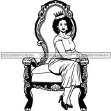 Afro Queen Goddess Melanin Nubian Glamour .SVG Cutting Files For Silhouette and Cricut