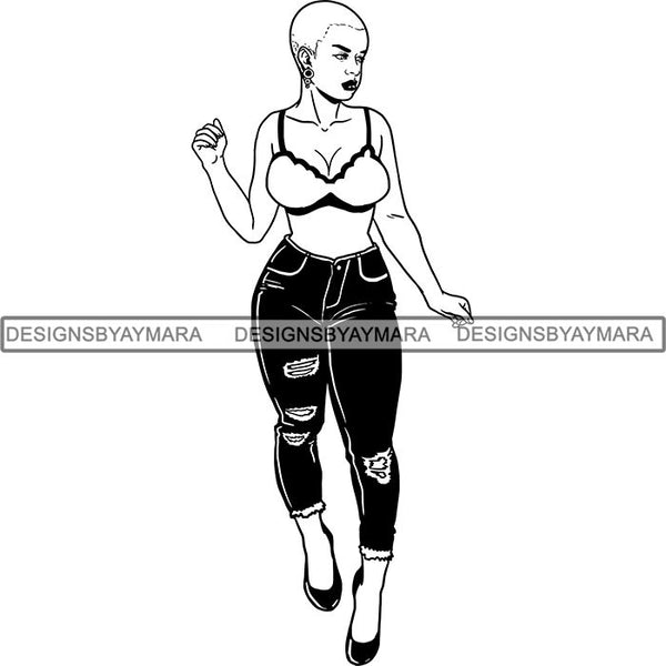 Melanin Bald Short Hairstyle Queen Goddess Nubian .SVG Cut Files For Silhouette and Cricut and Much More