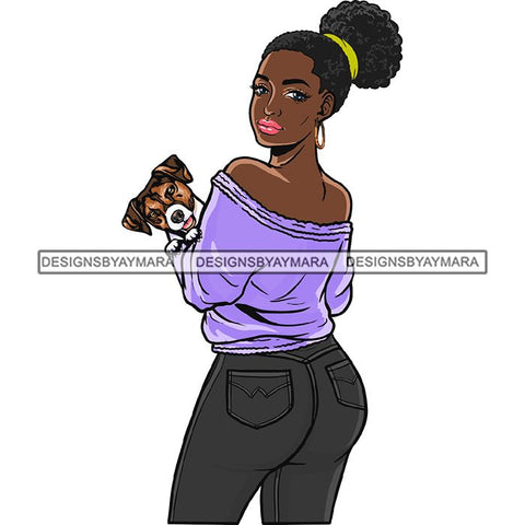 Beautiful Woman Dod Breed Jack Russel Terrier Pet Animal Best Friend Mascot Goddess SVG Cutting Files