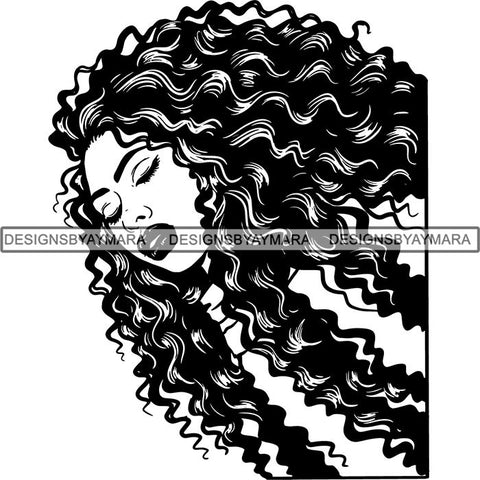 Afro Melanin Popping Nubian Queen SVG Cutting Files For Silhouette Cricut and More