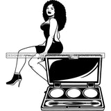 Afro Woman SVG Make Up Goddess Cutting Files For Cricut Silhouette and Much More