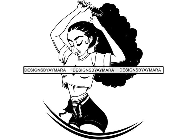 Pretty Woman .SVG Goddess Fabulous Diva Classy Lady Nubian Queen .SVG .EPS .PNG .JPG Vector Clipart Cricut Circuit Cut Cutting