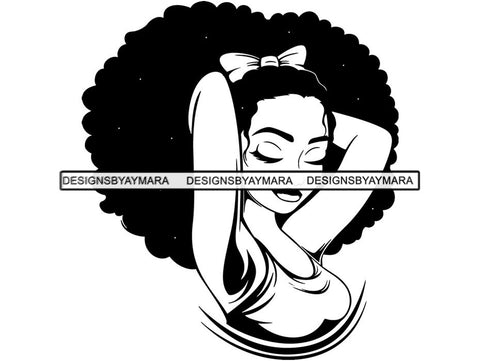 Afro Beautiful Woman Goddess Diva Classy Lady .SVG Cut Files For Silhouette and Cricut