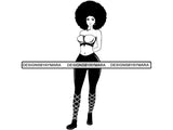 Beautiful Goddess Woman .SVG Fabulous Diva Classy Lady Nubian Queen .SVG .EPS .PNG .JPG Vector Clipart Cricut Circuit Cut Cutting