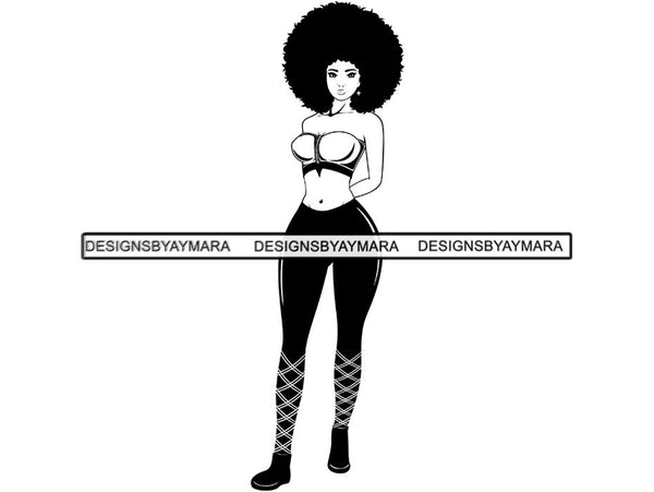 Beautiful Goddess Woman .SVG Fabulous Diva Classy Lady Nubian Queen .SVG .EPS .PNG .JPG Vector Clipart Cricut Circuit Cut Cutting