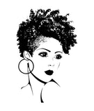 Afro Beautiful Black Woman SVG African American Ethnicity Afro Puffy Hairstyle Beauty Salon Queen Diva Classy Lady  Beautiful People Beauty Salon Princess