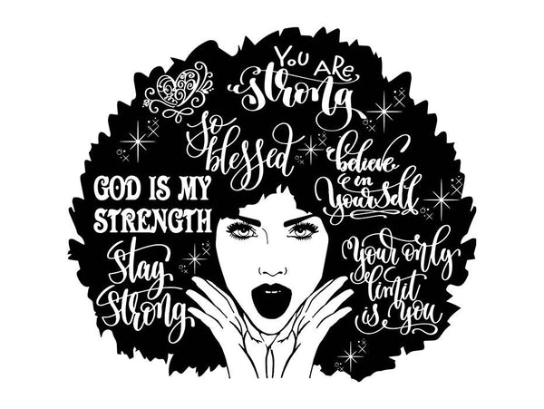 Afro Beautiful Black Woman SVG African American Ethnicity Afro Puffy Hairstyle Beauty Salon Queen Diva Classy Lady  Beautiful People Beauty Salon Princess