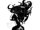 Afro Beautiful Black Woman SVG African American Ethnicity Afro Puffy Hairstyle Beauty Salon Queen Diva Classy Lady  Beautiful People Beauty Salon Princess