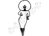 Afro Beautiful Black Woman SVG African American Ethnicity Afro Puffy Hairstyle Beauty Salon Queen Diva Classy Lady  Beautiful People Beauty Salon Princess