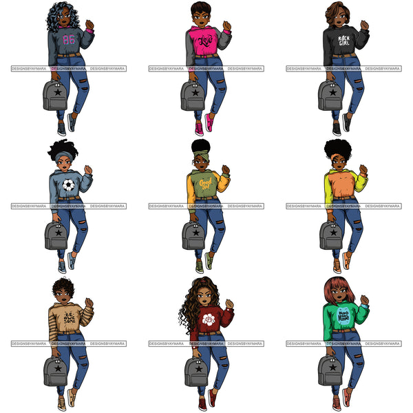 Special Bundle 80 Lola Afro Beautiful Black Proud Woman .SVG Cutting Files For Silhouette and Cricut and More!