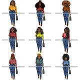 Special Bundle 80 Lola Afro Beautiful Black Proud Woman .SVG Cutting Files For Silhouette and Cricut and More!