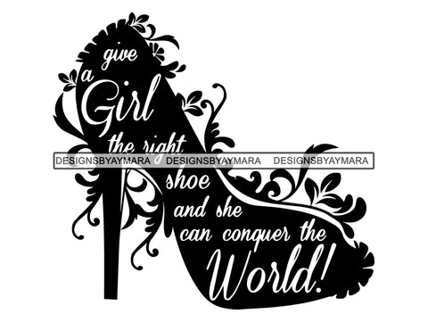 Magic Heel Fairytale Tale Princess Girl Cinderella Saying Fit Glass Shoe Enchanted Spell Royalty .PNG .SVG Clipart Vector Cricut Cut Cutting