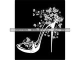 Magic Heel Fairytale Tale Princess Girl Cinderella Saying Fit Glass Shoe Enchanted Spell Royalty .PNG .SVG Clipart Vector Cricut Cut Cutting