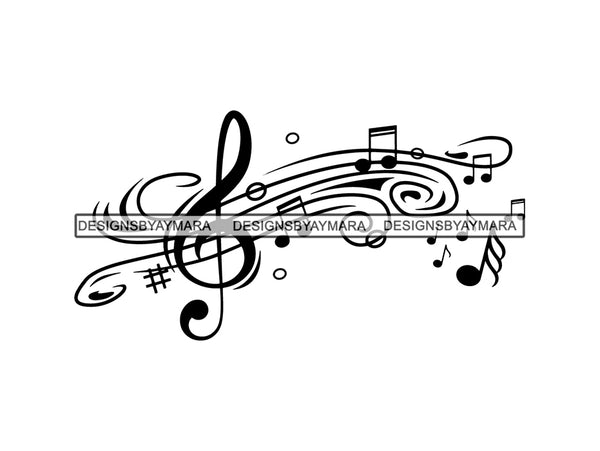 Music Note Musical Song Symbol Melody Tune Chord Composition Icon Desi ...