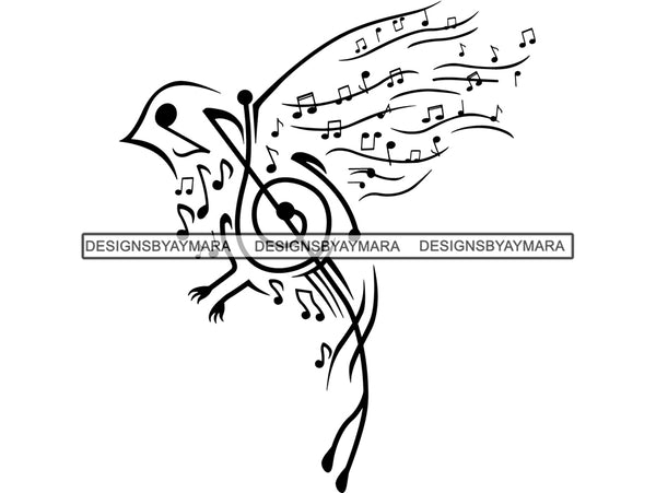 Music Note Musical Song Symbol Melody Tune Chord Composition Icon Design Art  .SVG .EPS .PNG Vector Space Clipart Digital Download Circuit Cut Cutting