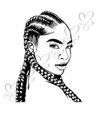 Afro Woman SVG Braids Dreads Locs Hairstyle Cutting Files.