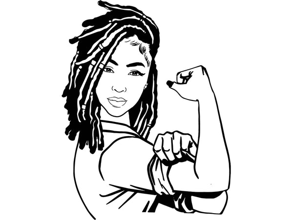 Afro Woman SVG Braids Dreads Locs Hairstyle Cutting Files.