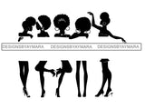 Afro Beautiful Woman Goddess Fashion Model Stylish Diva Classy Lady .SVG .EPS .PNG Vector Clipart Cricut Circuit Cut Cutting
