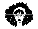 Afro Lady SVG Cut File For Silhouette and Cricut